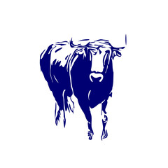 line sketch of a bull for elements of making logos and symbols as well as elements of advertisements and brochures