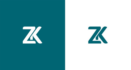 Initial Letter ZK Logo Design Vector Template. Graphic Alphabet Symbol for Corporate Business Identity
