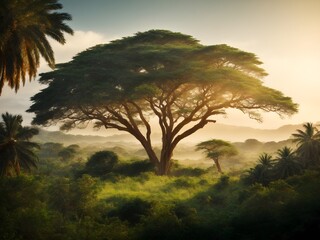 Obraz premium Generative AI image of beautiful Tree