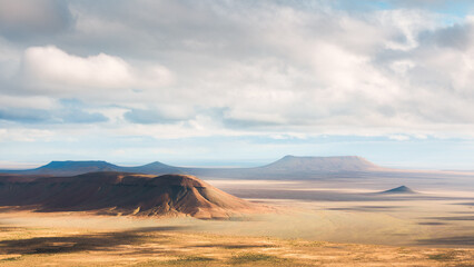 Fototapeta na wymiar Ariel view of desert plateau 