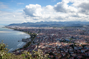 Panoramic view of ordu, Turkey from the hill