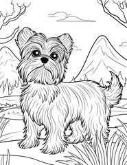 Affenpinscher dog coloring page