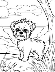 Affenpinscher dog coloring page