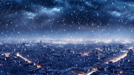 Obraz na płótnie Canvas Christmas weather city, generative ai.