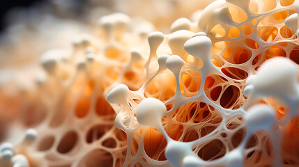 A Bone spongy structure close-up view, highlighting a strong bone - obrazy, fototapety, plakaty