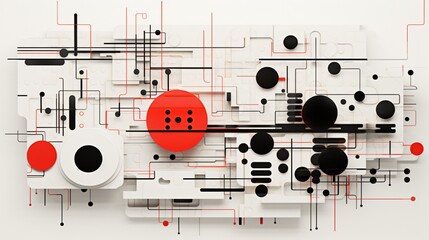 Obraz premium Craft a minimalist abstract backdrop using clean, minimalist typography and symbols.