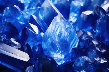 Polished Blue crystal stone. Rock gem nature. Generate Ai
