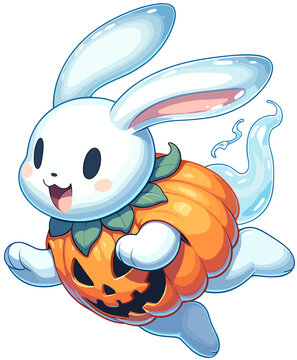 halloween ghost rabbit