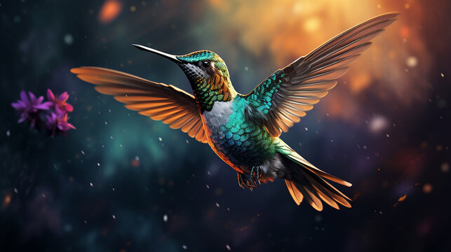 passaro beija flor magnifico 