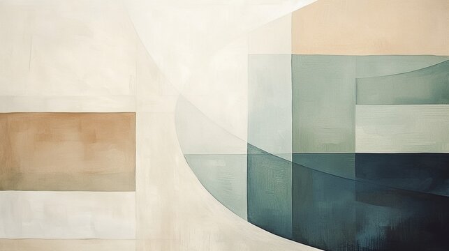 Fototapeta Craft an elegant minimalist abstract composition with muted colors and subtle lines.
