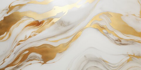 white marble background with gold swirl pattern. generative AI - obrazy, fototapety, plakaty