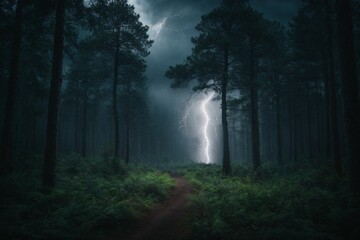 Fototapeta premium fog in the forest