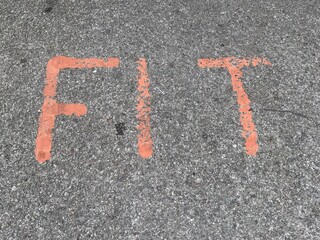 Orange Painted Road Markings "FIT" UK