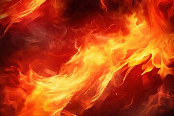 Fototapeta premium Intense Bright glowing fire. Dark light hot. Generate Ai