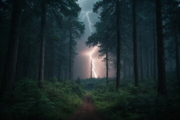 forest in the fog
