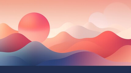 a serene minimalist abstract background using soft gradients and geometric shapes.
