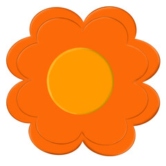 abstract orange Flower, digital art piece features a dynamic blend of colors and shapes, making it a perfect choice for modern design projects, advertising, or creative concepts. © Gandong