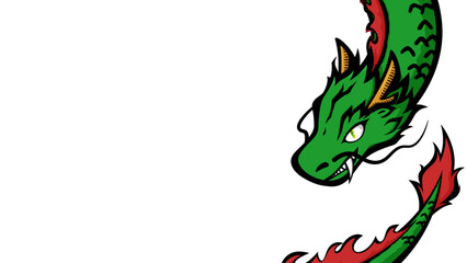 アメコミ風の龍のイラスト_16:9