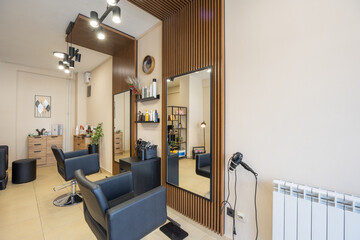 Interior of a haircut salon