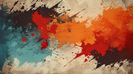 Design a gritty grunge abstract background featuring torn paper edges and splatters.