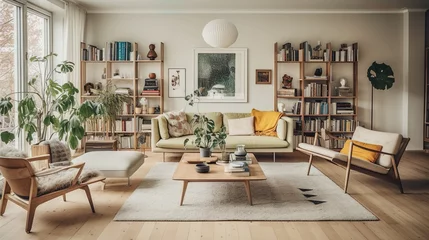 Foto op Plexiglas color of a nordic style living room © arthyeon
