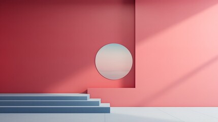 Design a minimalist abstract backdrop with a sense of depth and perspective.