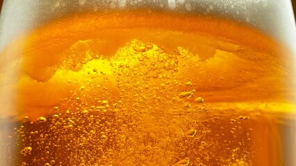 Detail of Pouring Beer Into Glass, Close-up.