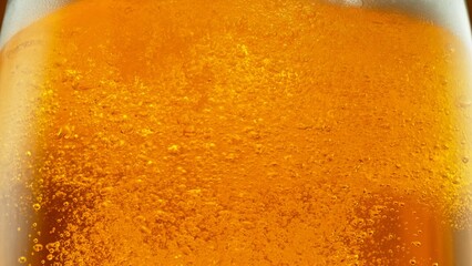 Detail of Pouring Beer Into Glass, Close-up.