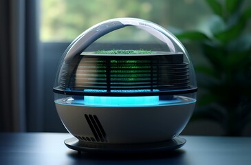 Air purifier unit. Heat cool indoor. Generate Ai