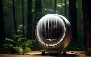 Portable Air purifier unit. Heat cool indoor. Generate Ai