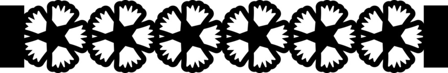 Obraz premium Elegant Flower Leather Bracelet Template. Elegant floral bracelet design. Bracelet design with intricate flower motifs