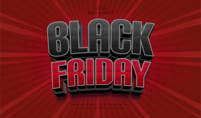 Text Effect Black Fridat 3d Style 3d Vintage