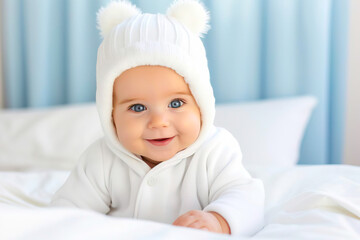 Embraced by tranquilly: Newborn Blue-Eyed Girl