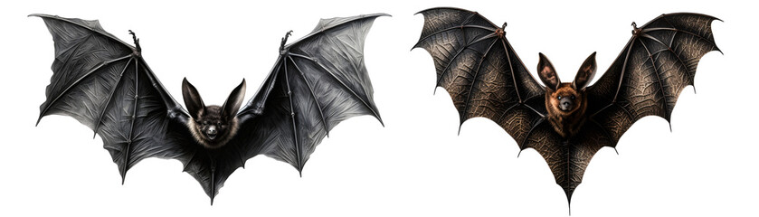 collection of black, halloween, spooky, scary, black magic, flying Bat. 