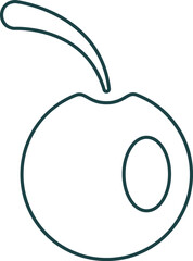 green apple isolated on white