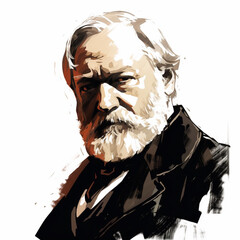 Imaginary portrait of Victor Hugo, ia generated