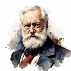 Imaginary portrait of Victor Hugo, ia generated