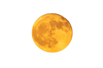Super strawberry moon, reddish full moon on a summer night photographed with a telescope and camera