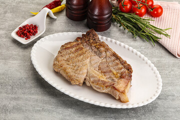 Grilled pork neck juicy steack