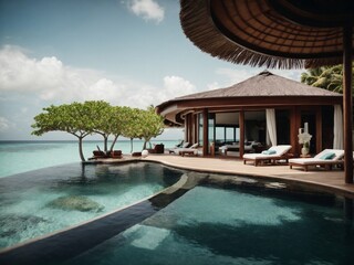 Luxury overwater villa