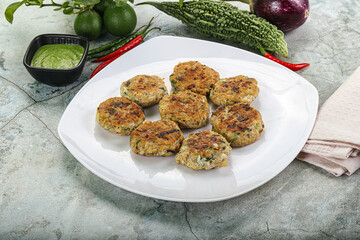 Indian style - chicken kebab with herbs