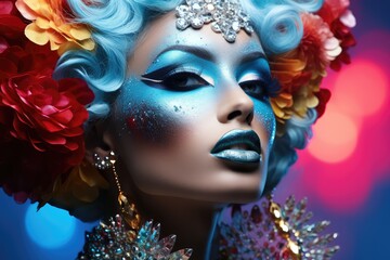 Glitter and Glamour Drag Queen - obrazy, fototapety, plakaty