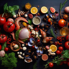 Gourmet Background Image Appetizin, generative ai