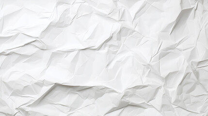 Obraz premium White crumpled paper on white background isolated