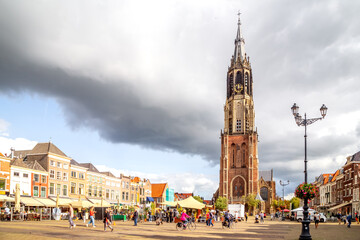 Fototapeta na wymiar Nieuwe Kerk, Altstadt, Delft, Niederlande 