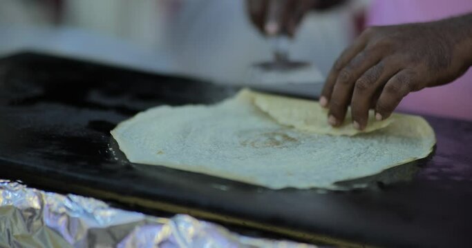 Dosa making and uttapam making in Marriage events in India