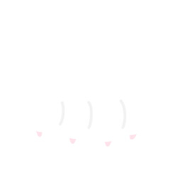 Cat Paw Cartoon illustration Cute Cat Cat Sticker Cute Element White Cat Paw