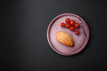 Delicious fresh fried vegetarian soybean cutlet with salt, spices and herbs