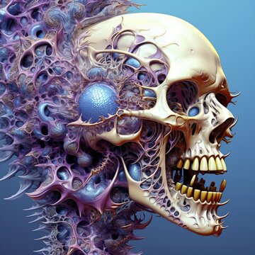 Fractal mandelbulb psychedelic dimethyltryptamine Ai generated art
