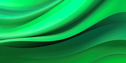 Green wavy background. Generative Ai illustration